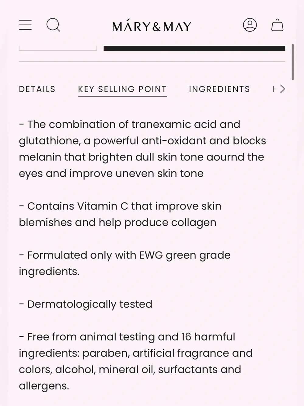 ❤️ Mary&May Brightening Eye Cream